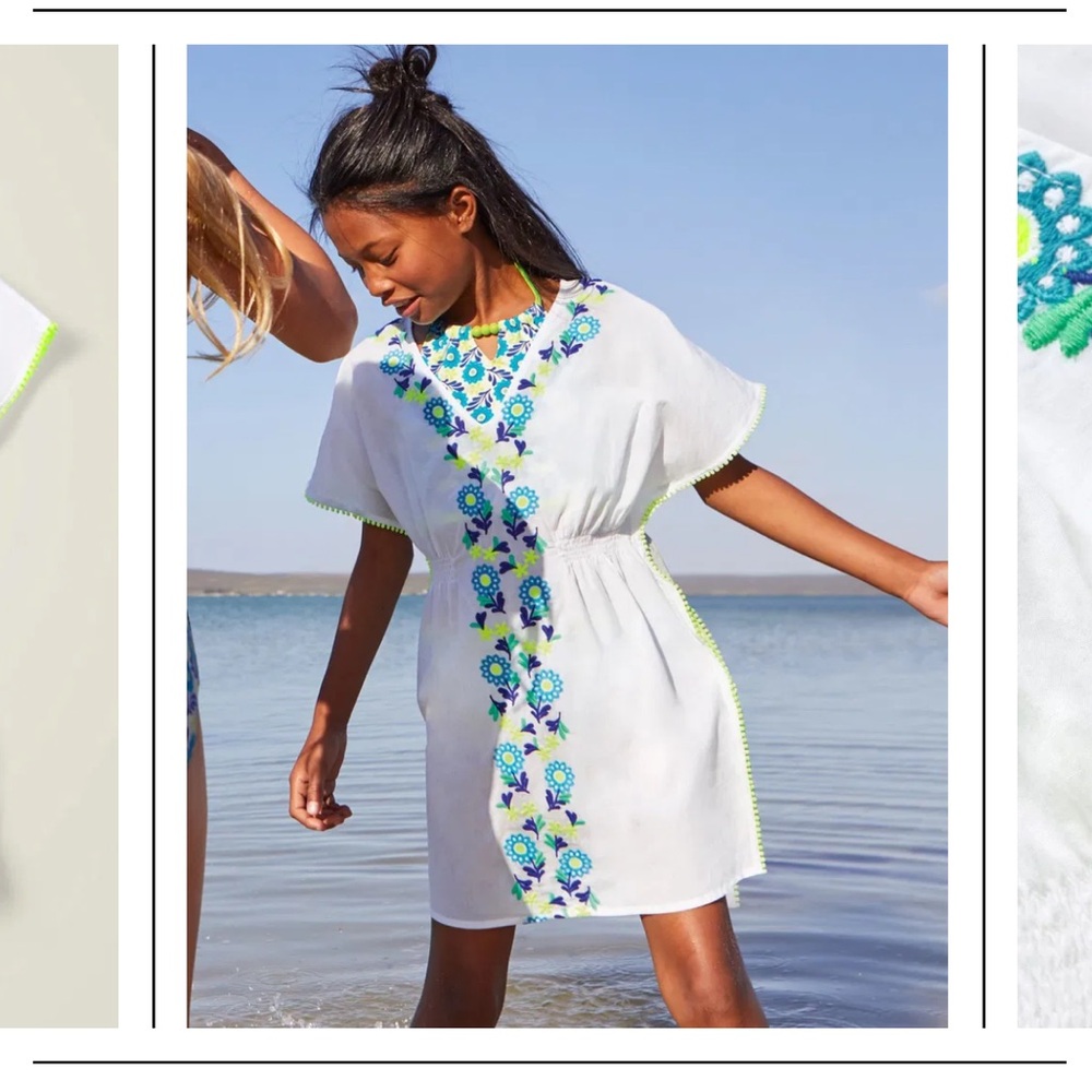 Mini Boden Embroidered Kaftan Coverup 13-14 Years - Picture 12 of 12